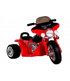 Trimoto de Policía Infantil Eléctrica Harley 6v, Entre 1-3 años, Color Rojo - LE4358